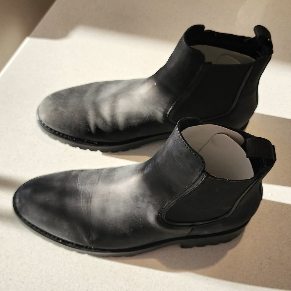 New Thursday Boots Mens Legend Black Matte Leather Chelsea Boots 10.5